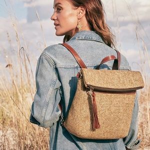 NWOT PATRICIA NASH * Luzille convertible straw backpack